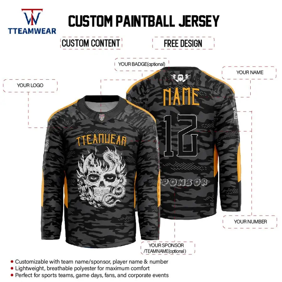 Dragon Skull Custom Paintball Jersey