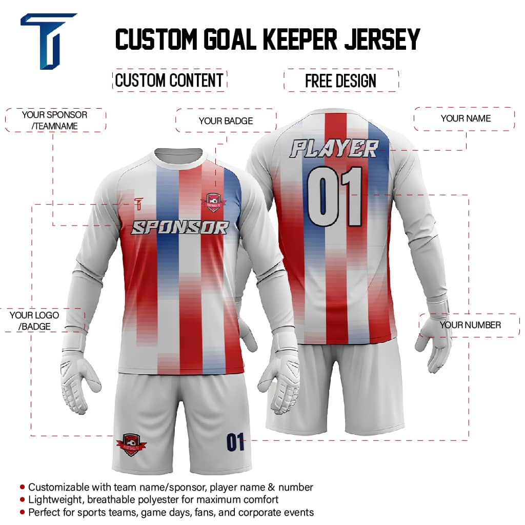 Custom Fusion Weave Soccer Goalkeeper Jersey Set