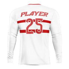 Custom England Long Sleeve Rugby Social Jersey