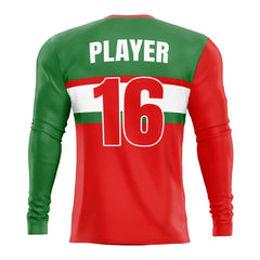 Custom Portugal Long Sleeve Rugby Social Jersey