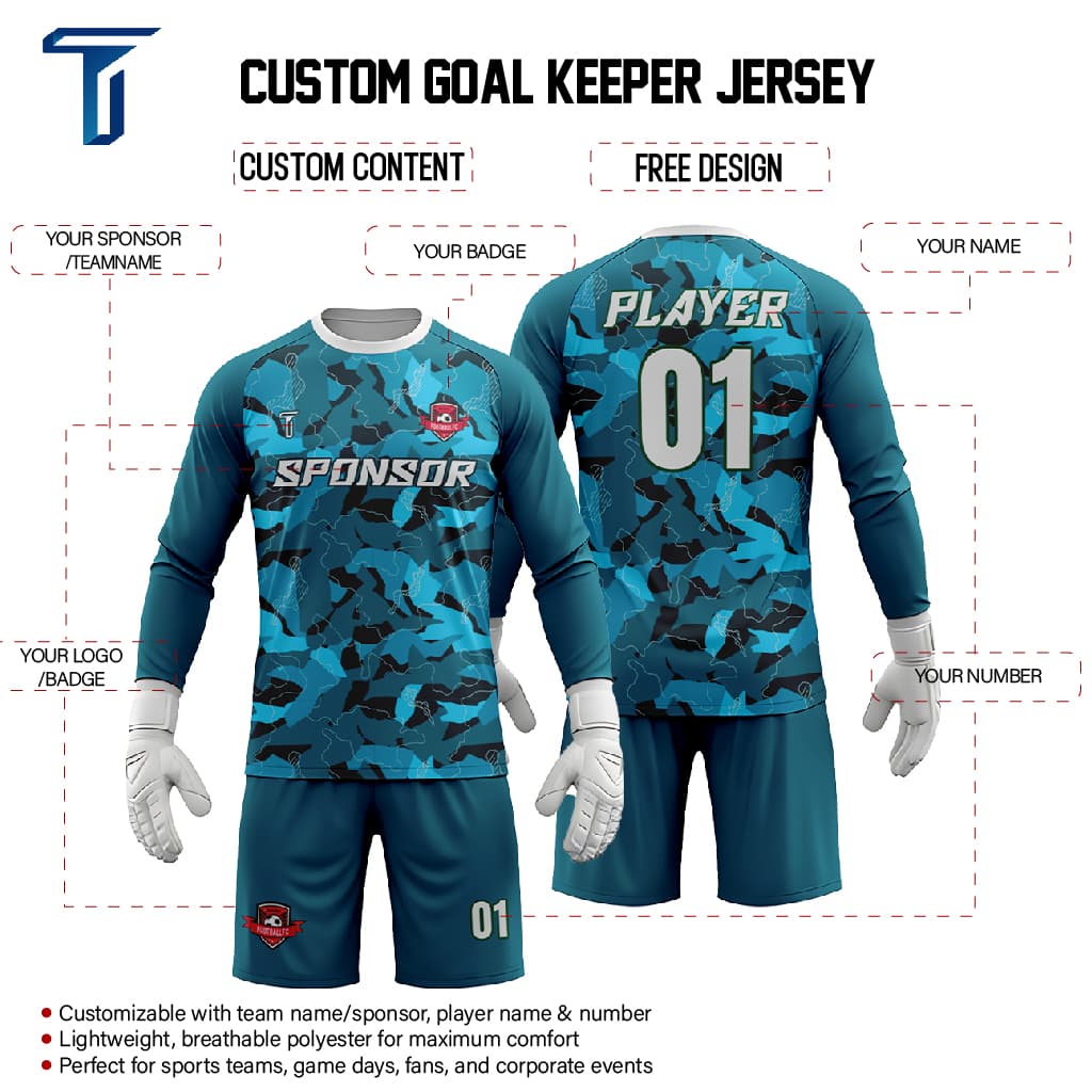 Custom Dynamic Camo Soccer Goalkeeper Jersey Set
