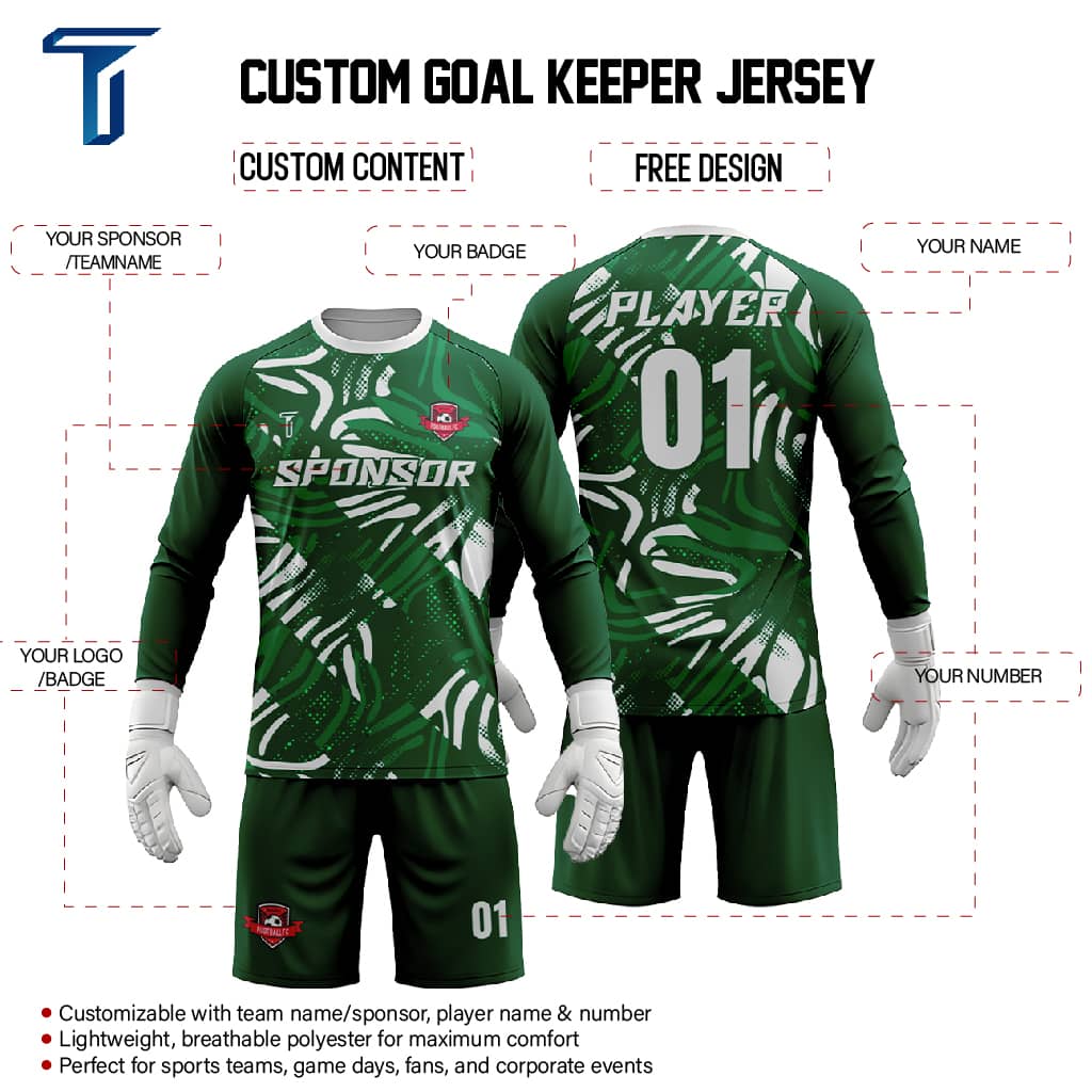 Custom Wild Energy Soccer Goalkeeper Jersey Set
