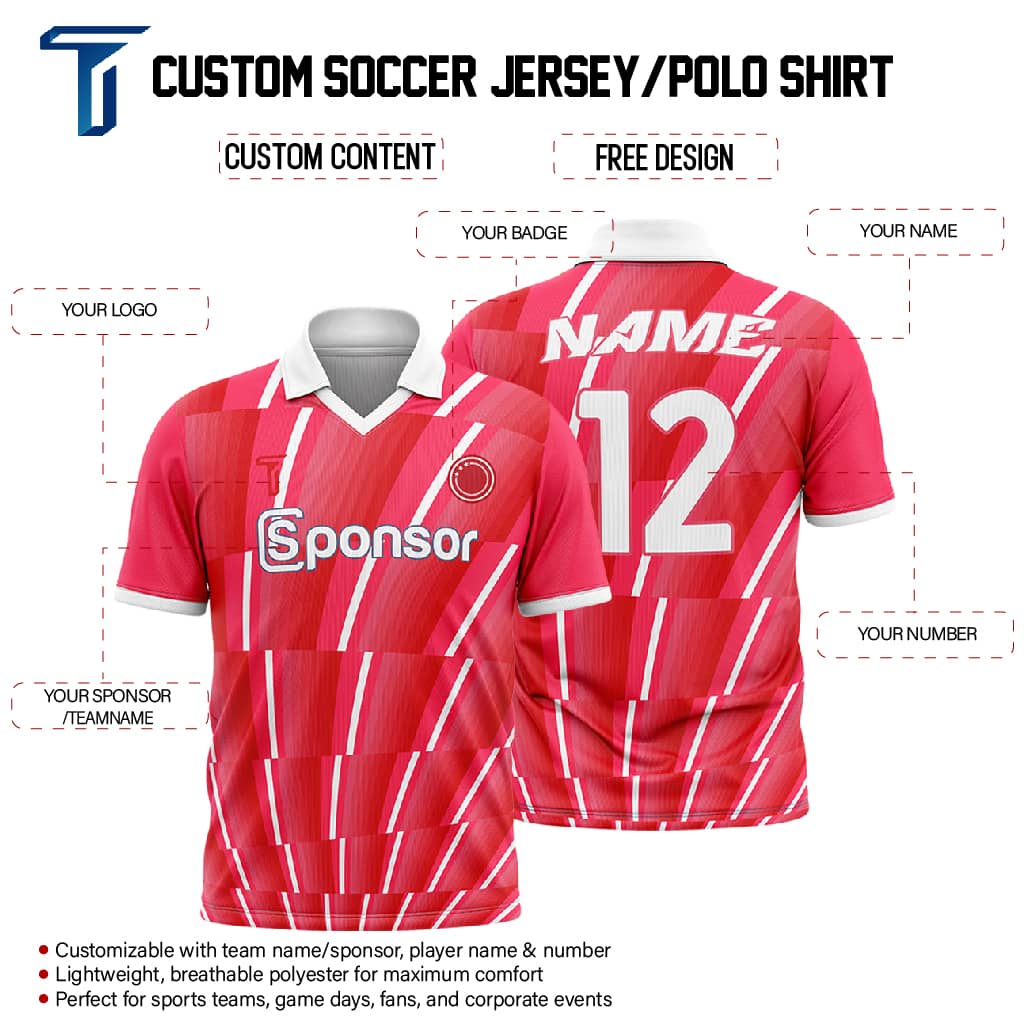 Custom Team Vortex Adult Youth Polo Shirt