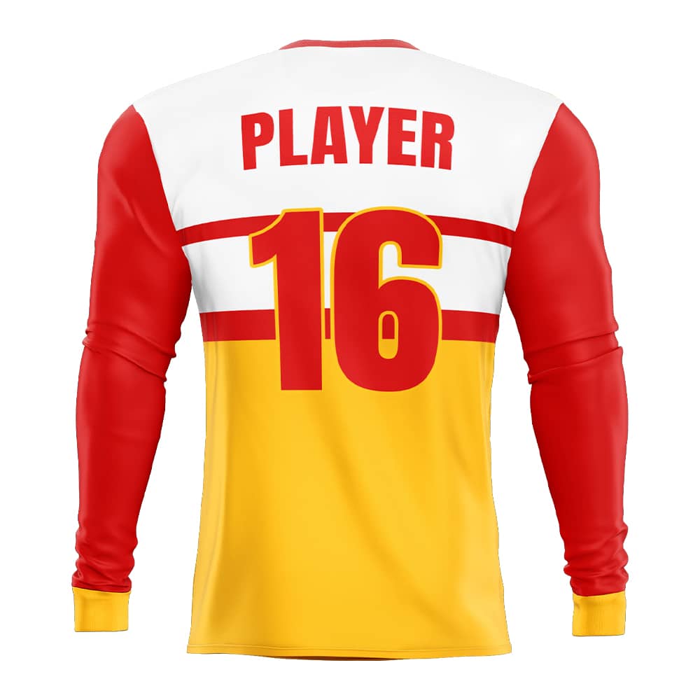 Custom Spain Long Sleeve Rugby Social Jersey