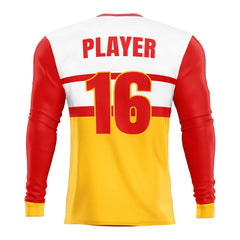Custom Spain Long Sleeve Rugby Social Jersey