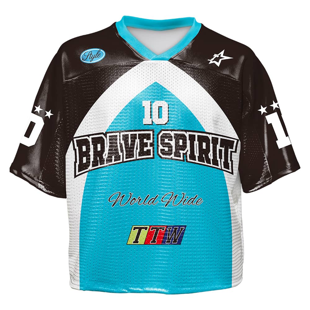 Custom Brave Spirit Oversized Football Jersey Street Fashion T-shirt
