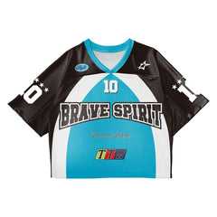 Custom Brave Spirit Oversized Football Jersey Street Fashion T-shirt