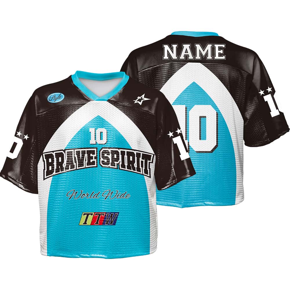 Custom Brave Spirit Oversized Football Jersey Street Fashion T-shirt