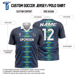Custom Team Argyle Adult Youth Polo Shirt