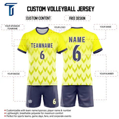Custom Arrow Gradient Men's Volleyball Jersey Set