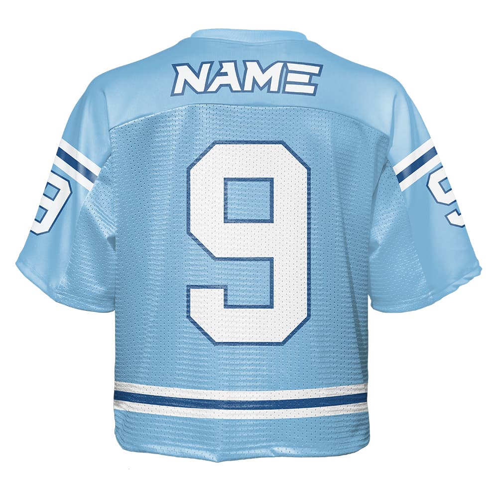 Custom Navy Blue Band Oversized Football Jersey Street Fashion T-shirt