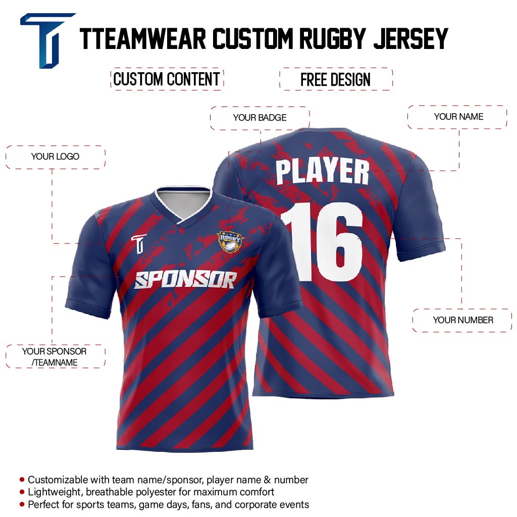 Custom Surge Club Match Rugby Jersey