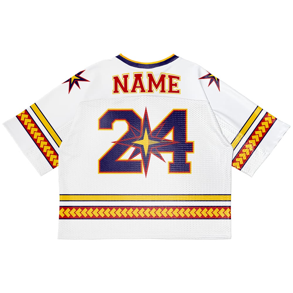 Custom Gold Athletic Oversized Football Jersey Retro Street Fashion T-shirt