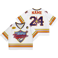 Custom Gold Athletic Oversized Football Jersey Retro Street Fashion T-shirt