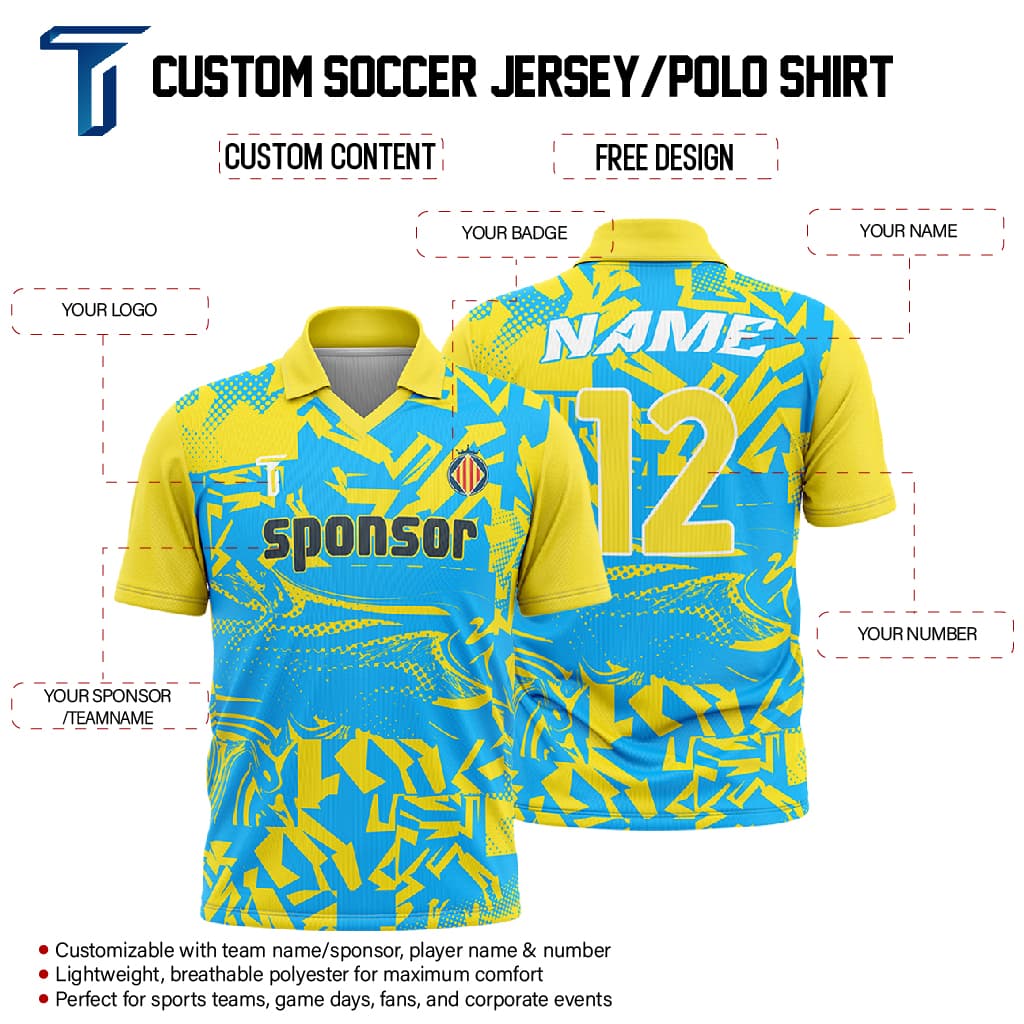 Custom Team Tropical Adult Youth Polo Shirt