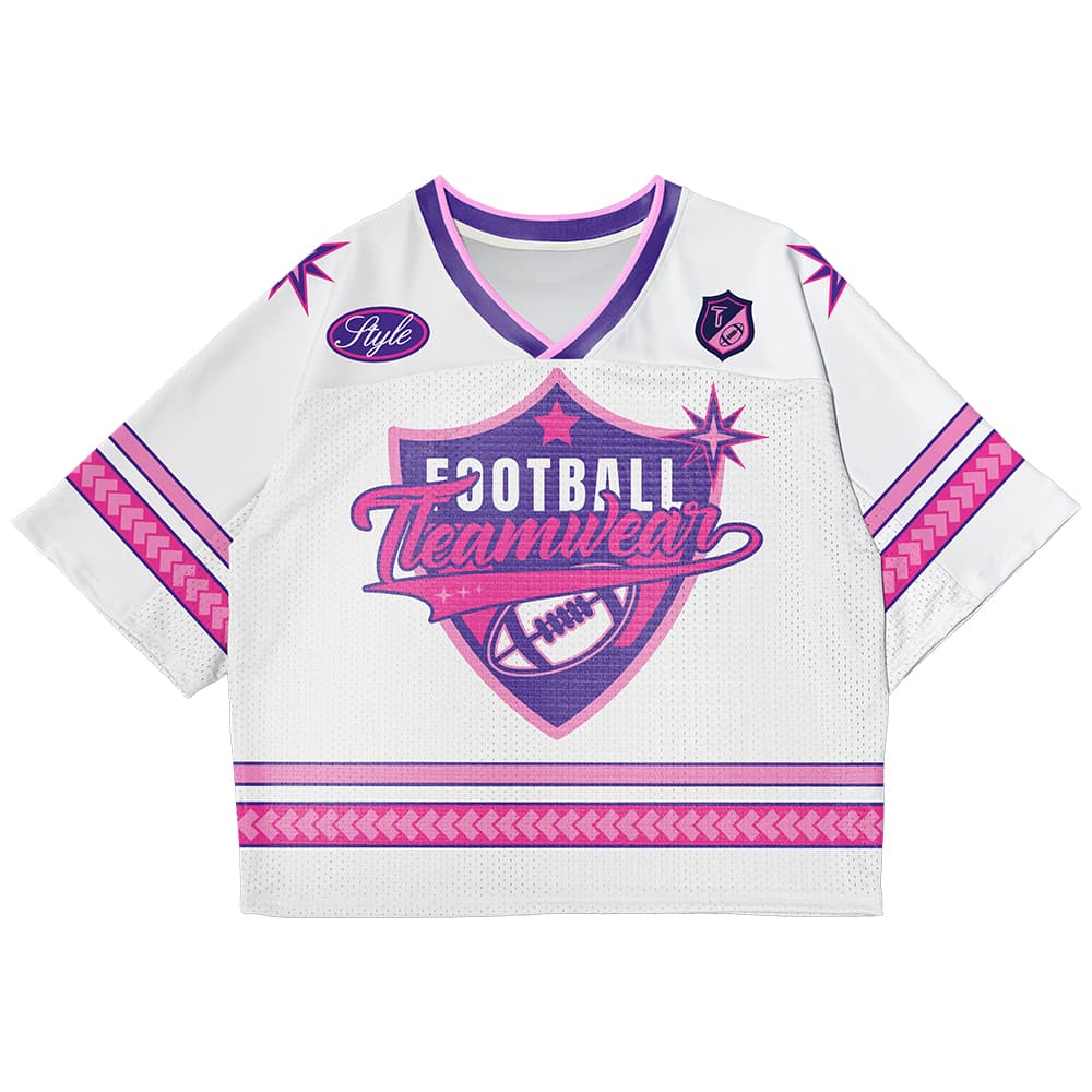 Custom Pink Athletic Oversized Football Jersey Retro Street Fashion T-shirt