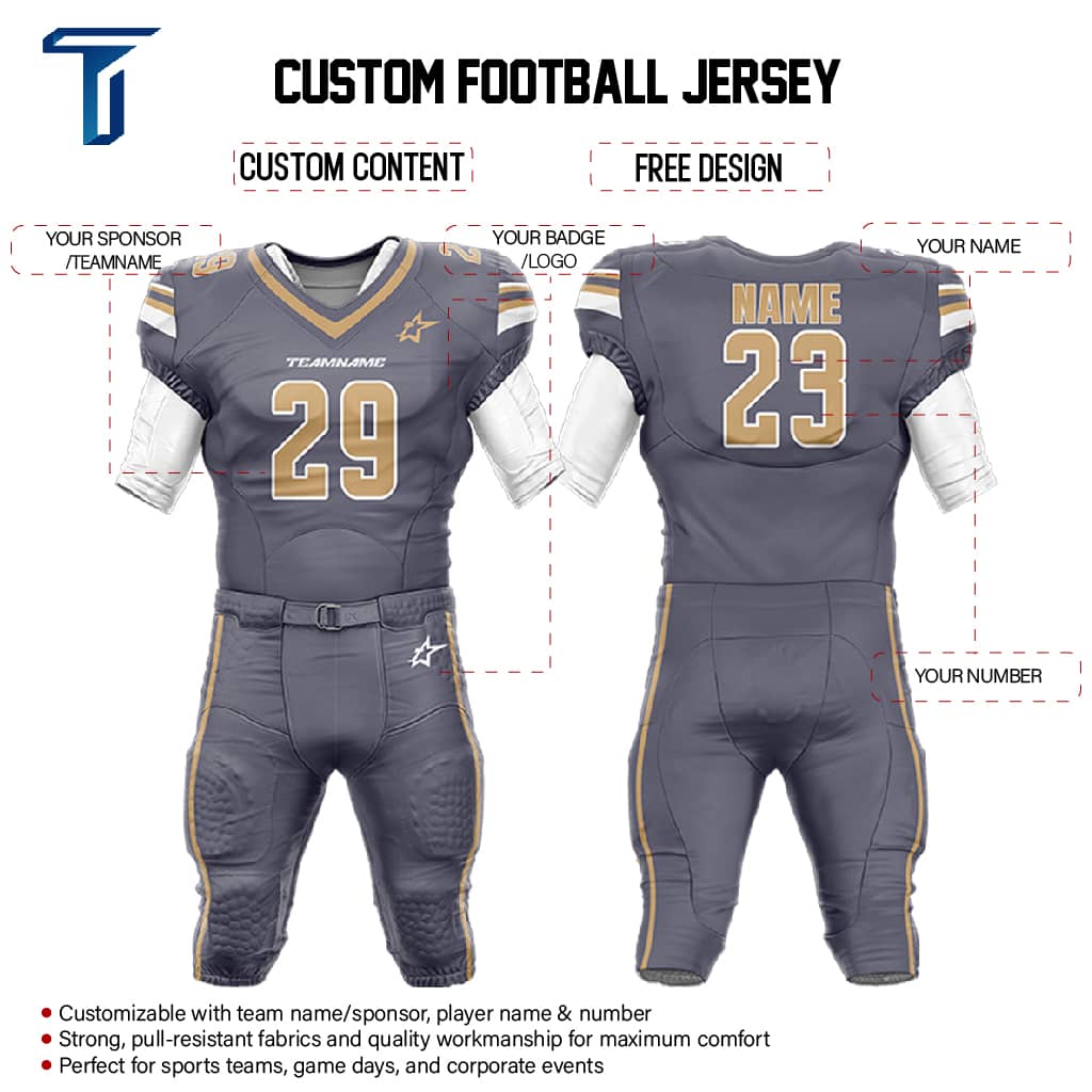 200 Series American Football Jersey & Integrated Pants custom content