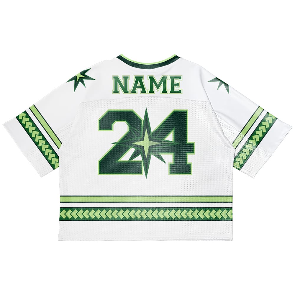 Custom Green Athletic Oversized Football Jersey Retro Street Fashion T-shirt