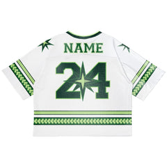 Custom Green Athletic Oversized Football Jersey Retro Street Fashion T-shirt