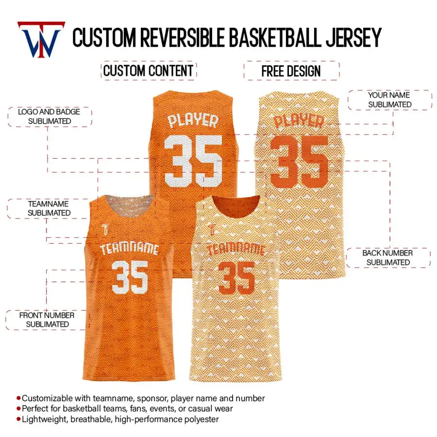 tteamwear custom youth reversible jersey