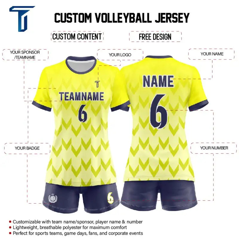 Custom Arrow Gradient Women's Volleyball Jersey Set