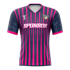 Custom Plum Red Stripe Club Match Rugby Jersey