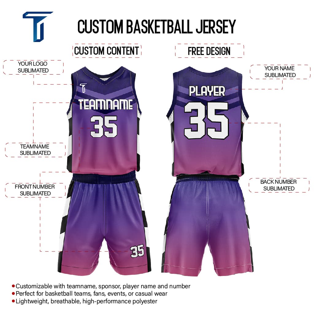 Custom Aurora Adult Youth Basketball Jersey Set