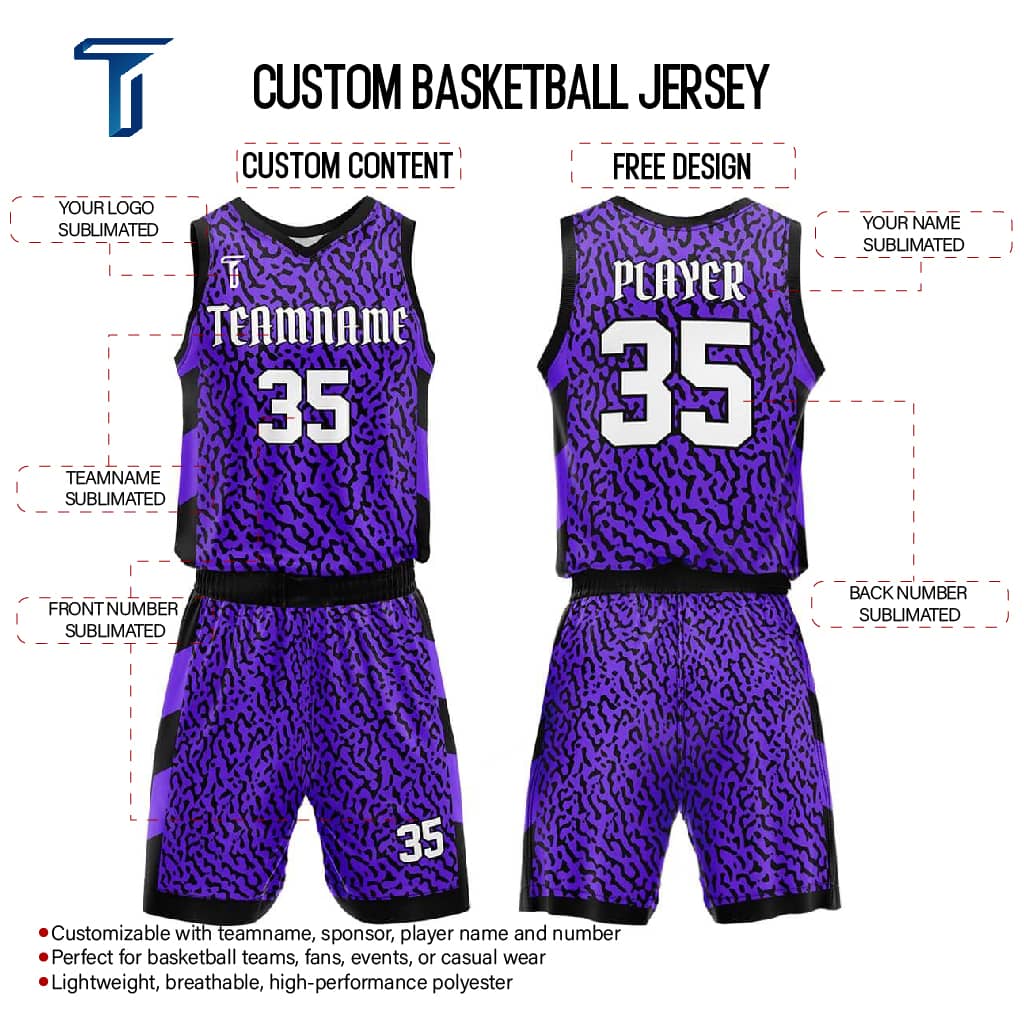 Custom Voltage Burst Adult Youth Basketball Jersey Set