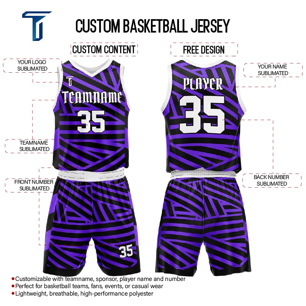 Custom Zebra Clash Adult Youth Basketball Jersey Set