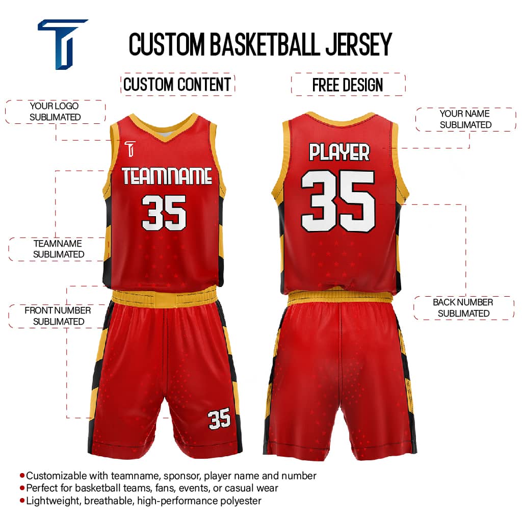 Custom Stars Adult Youth Basketball Jersey Unifrom Set