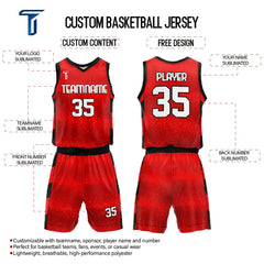 Custom Static Noise Adult Youth Basketball Jersey Set