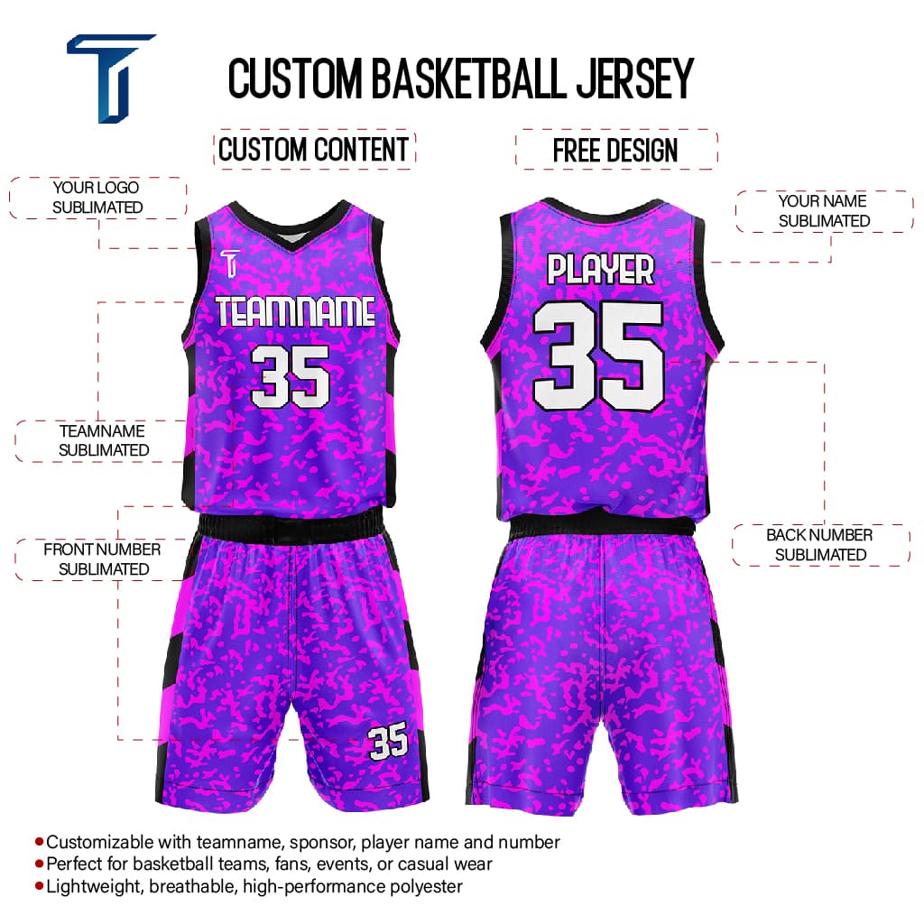 Custom Dopamine Adult Youth Basketball Jersey Set