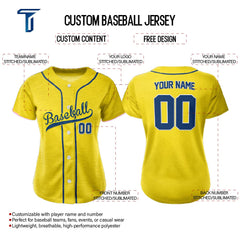 Aureolin Custom Full Button Baseball Jersey for Women