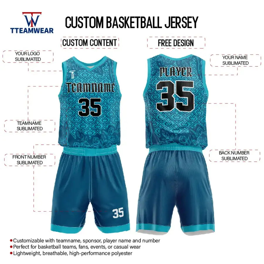 Custom Diamond Grid Basketball Jersey Uniform