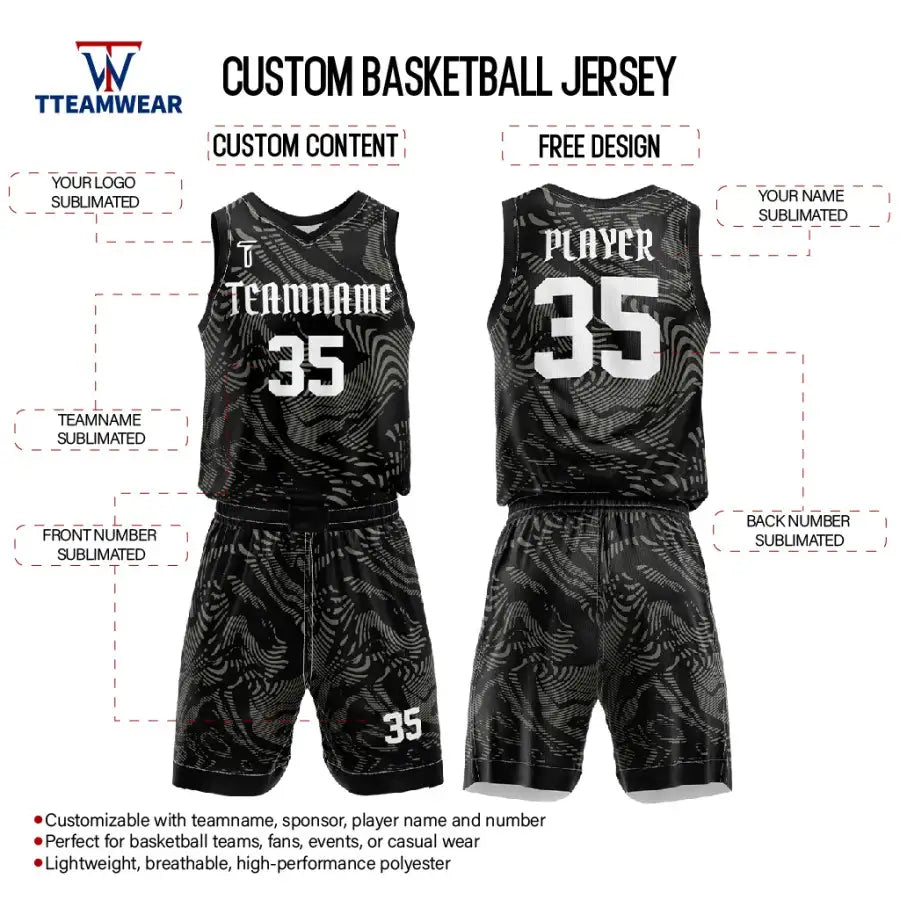 Custom Zebra Basketball Jersey Uniform
