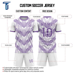 Dynamic Stripes Custom Team Adult Youth Violet Soccer Jersey