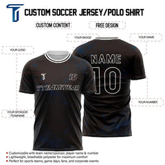 Spider Webs Custom Team Adult Youth Brown Soccer Jersey