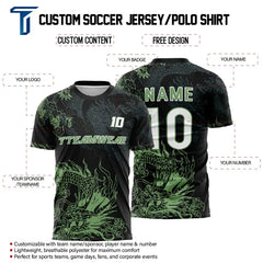Dragon Custom Team Adult Youth Black Soccer Jersey