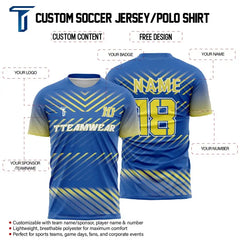 Pioneer Custom Team Adult Youth Blue Soccer Jersey