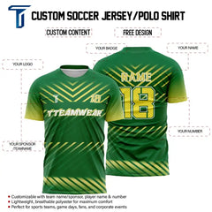 Pioneer Custom Team Adult Youth Green Soccer Jersey