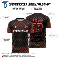 Pioneer Custom Team Adult Youth Dark Red Soccer Jersey