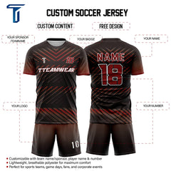 Pioneer Custom Team Adult Youth Dark Red Soccer Jersey Set