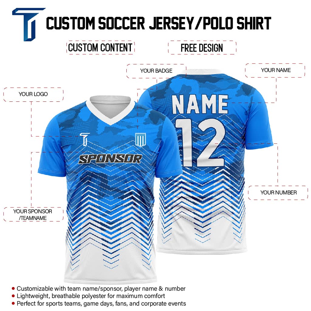 Chevron Custom Team Adult Youth Soccer Jersey