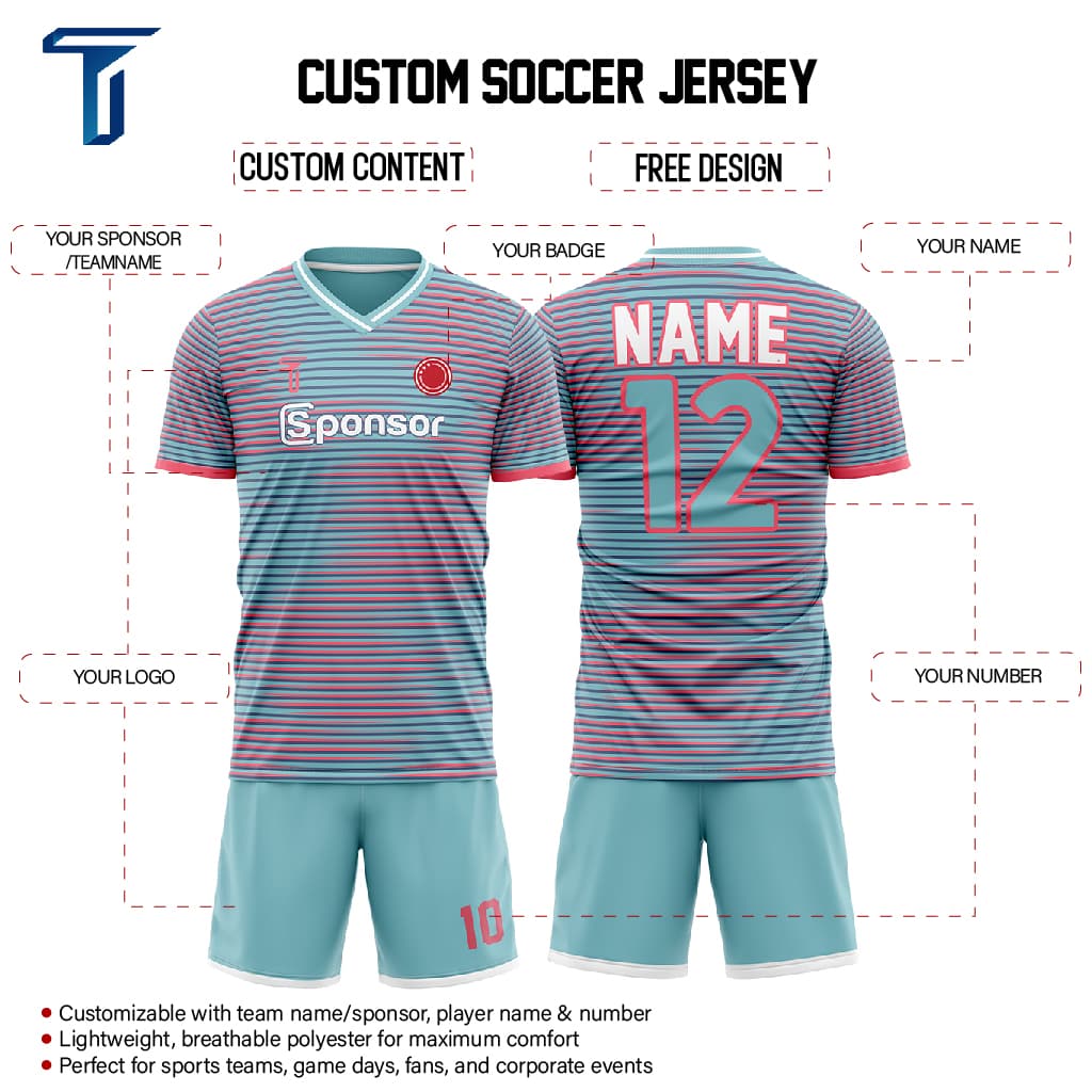 Mystic Wave Custom Team Soccer Jersey Set