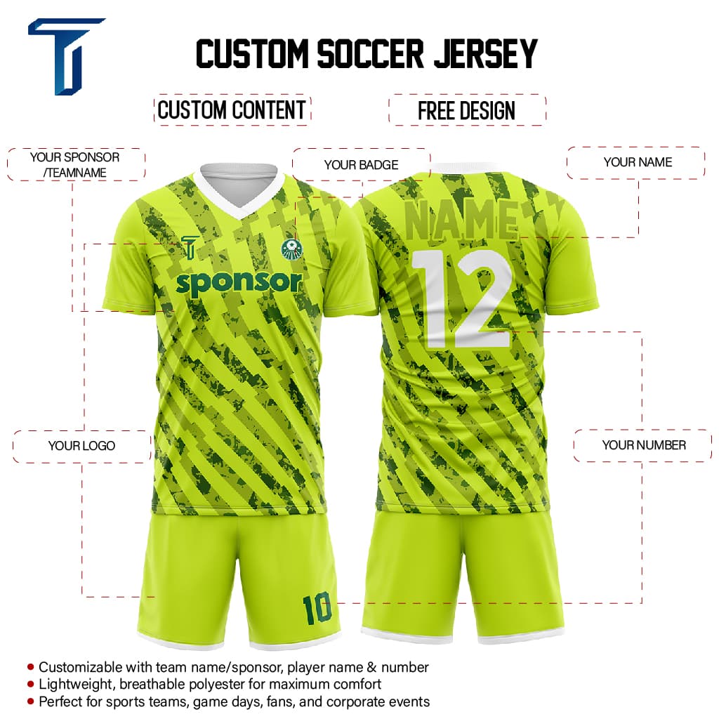 Jungle Pulse Custom Team Soccer Jersey Set