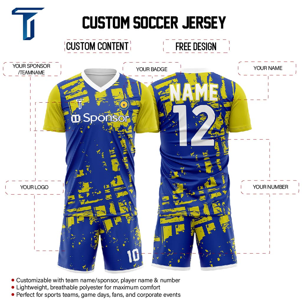 Striker Burst Custom Team Soccer Jersey Set