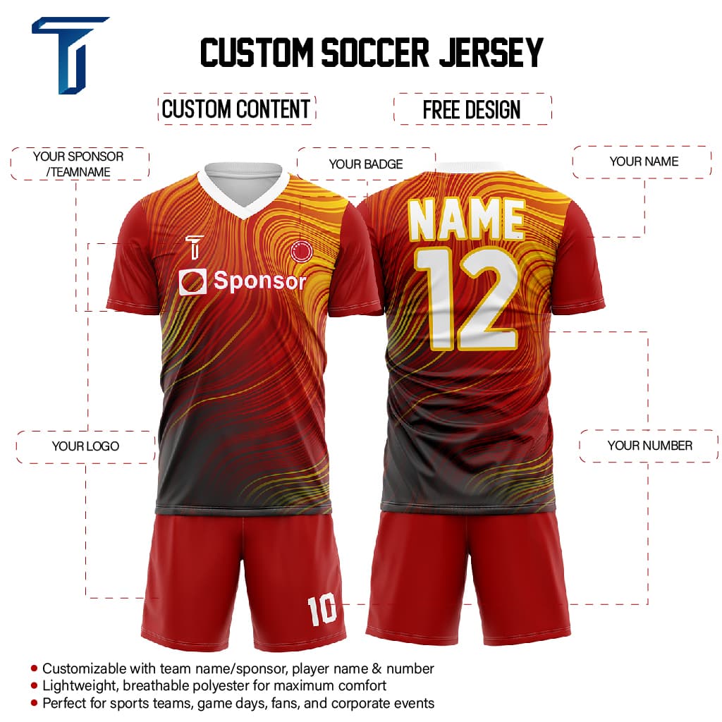 Blaze Custom Team Soccer Jersey Set
