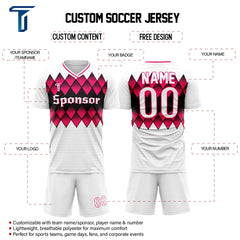 Custom Diamond Gradient Team Soccer Jersey Uniform Set