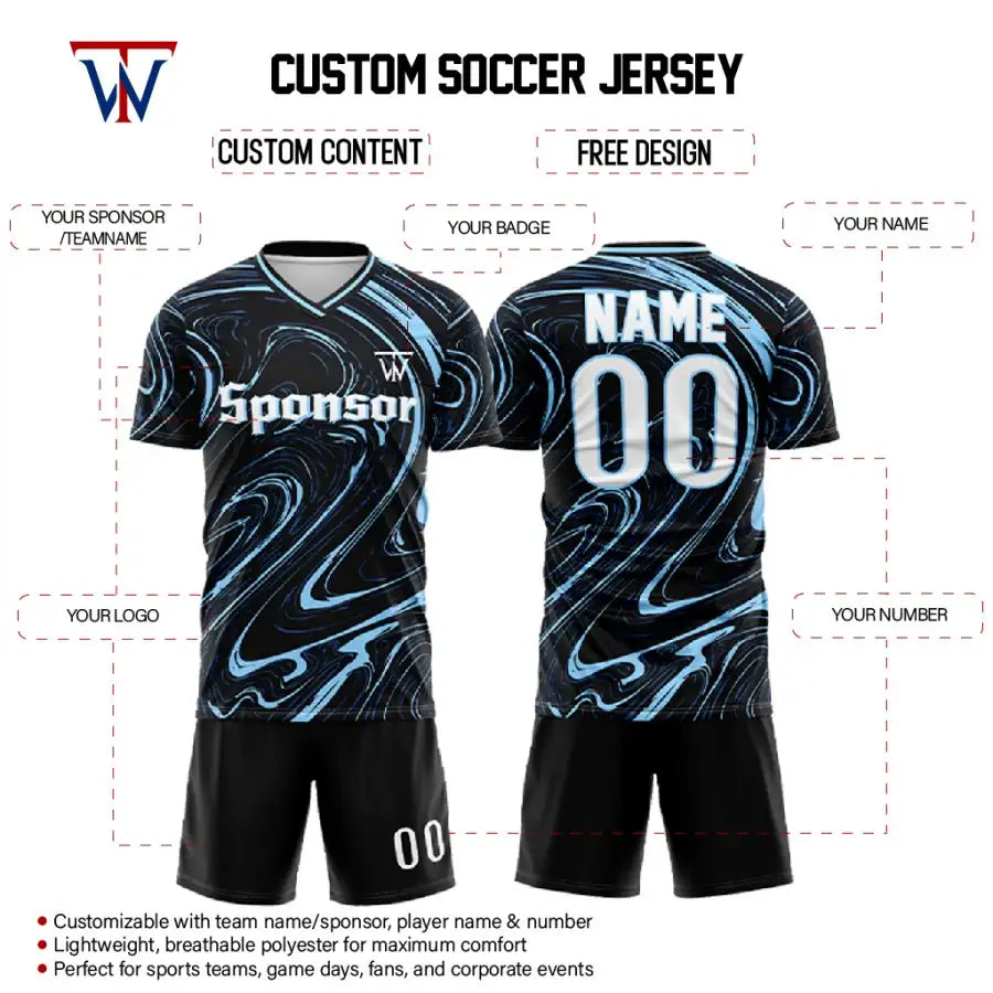 Custom Torrent Team Soccer Jersey Uniform Set