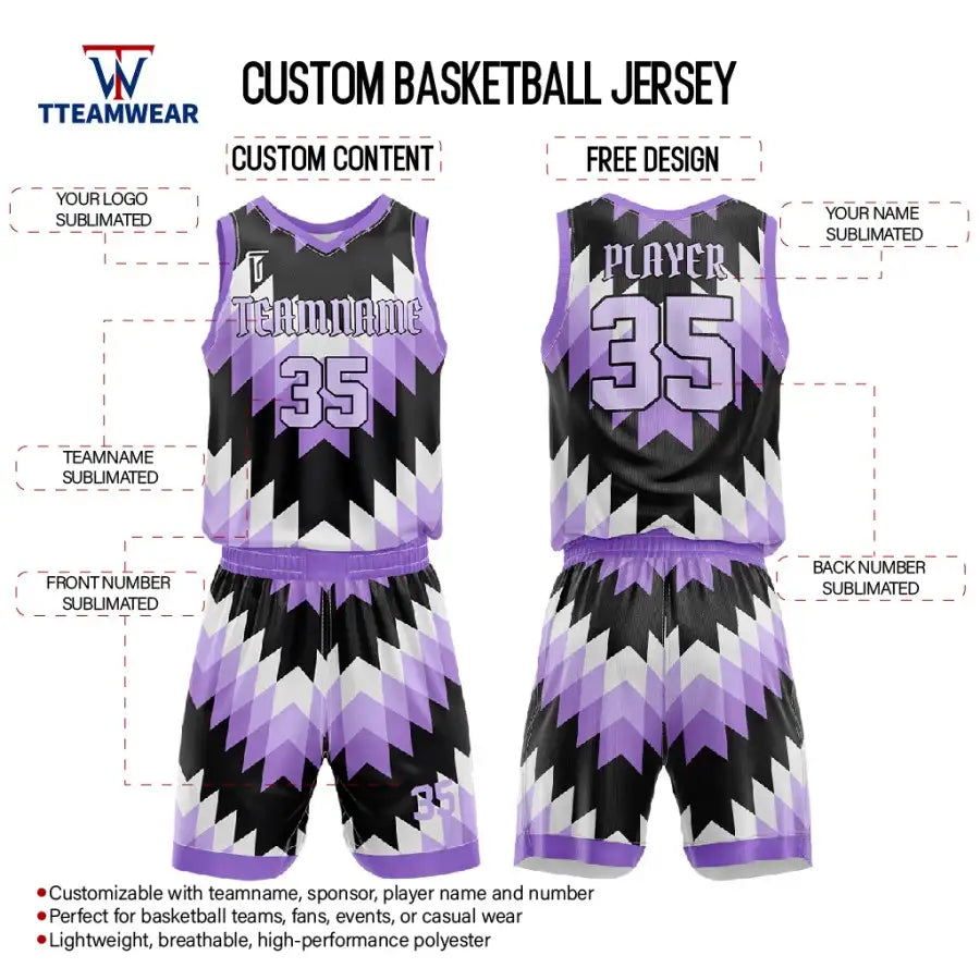 Custom Degistripe Basketball Jersey Uniform